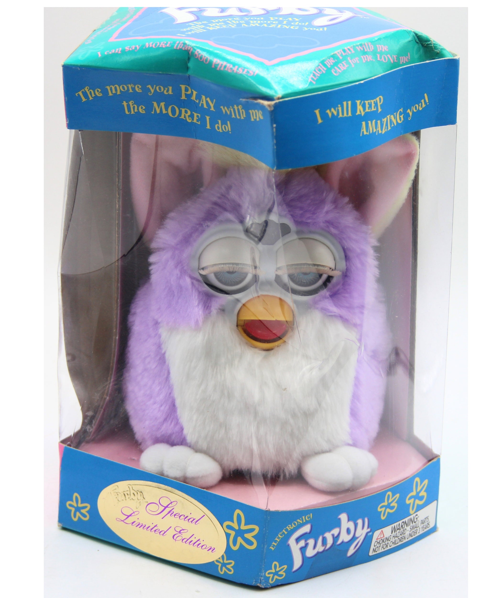 FURBY人形未使用 ヴィンテージ物 Vintage Pink White Furby 1990s Tested and Works with Tags by Tiger