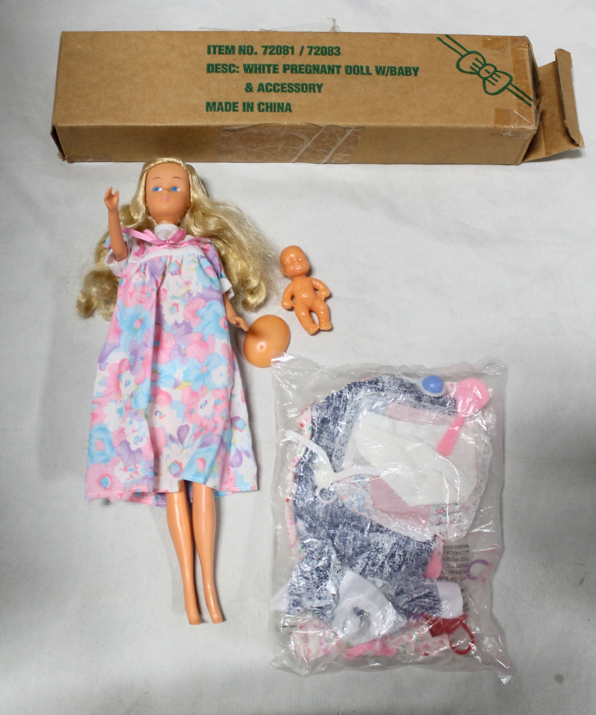 Pregnant Doll with Baby, Accessories, and Maternity Clothes