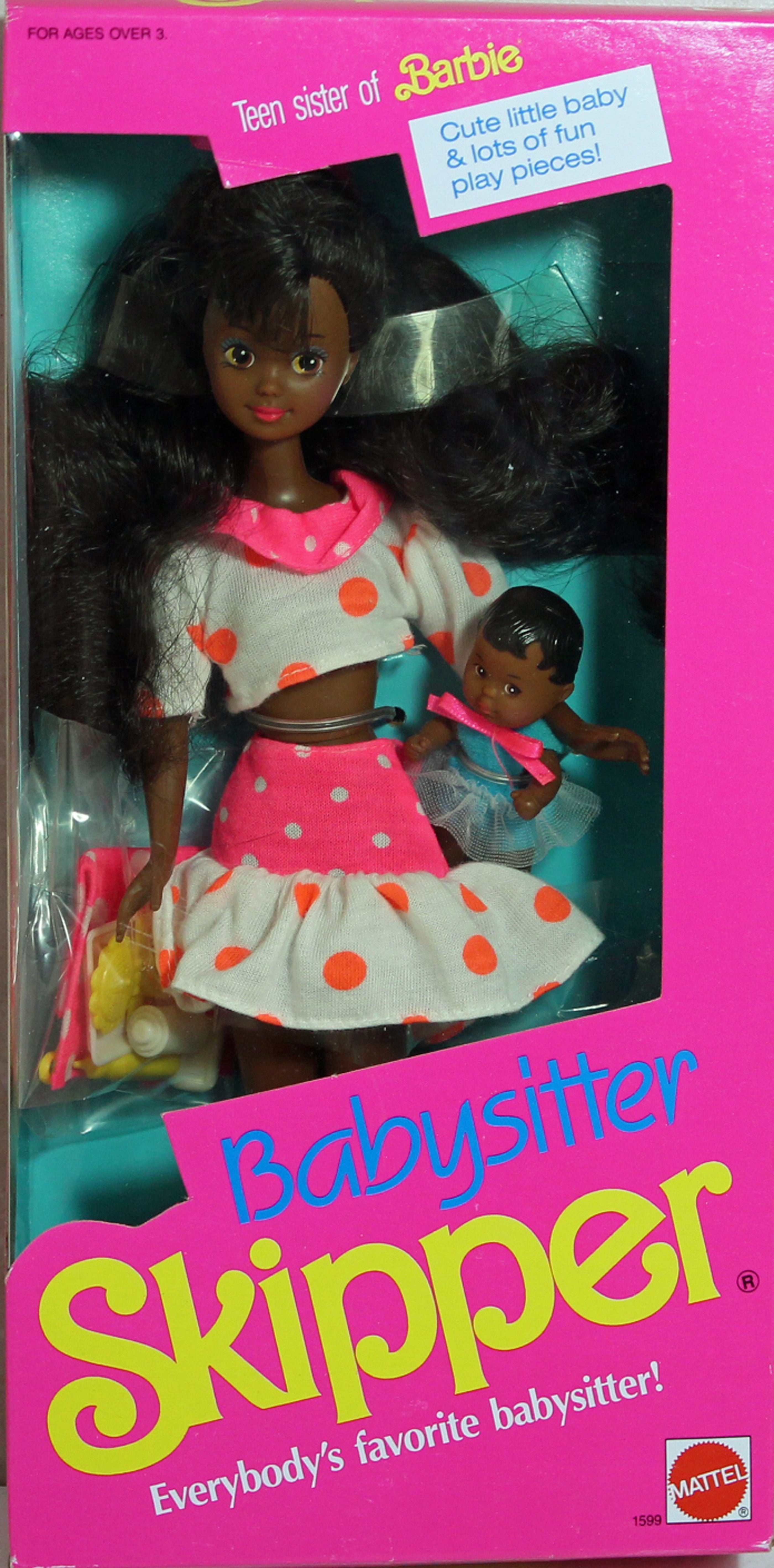 1990 Babysitter Skipper with Baby Barbie (1599) - African American