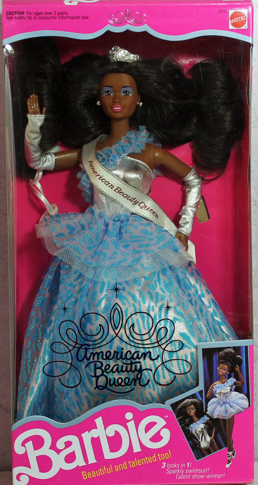1991 American Beauty Queen Barbie (3245) African American