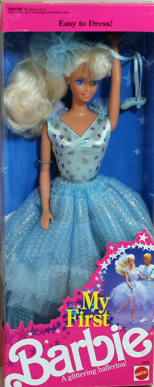 1991 My First Barbie Blonde Glittering Ballerina Barbie (3839)