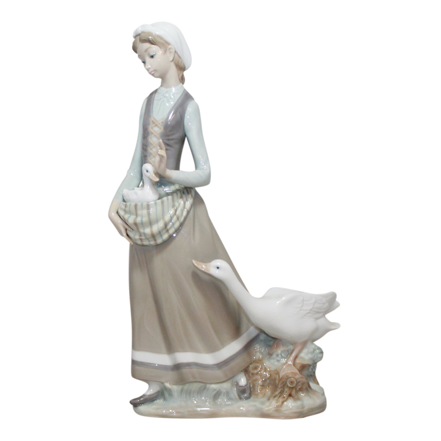 Lladro Girl with high quality Goose