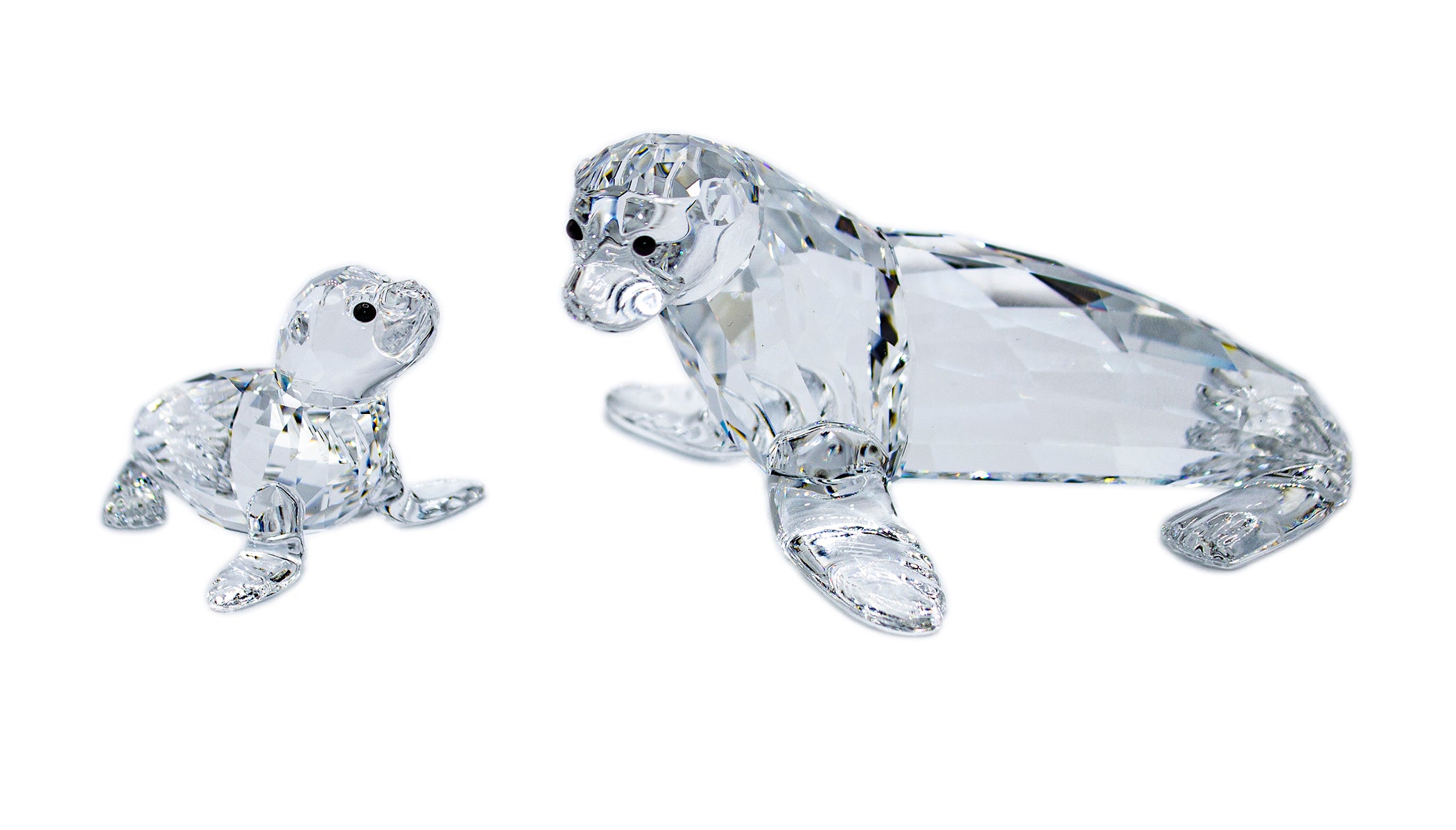 Swarovski Figurine: 5275796 Sea Lion Mother with Baby