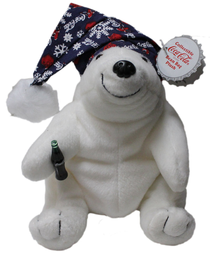 Coke Plush: Polar Bear in Blue Night Cap
