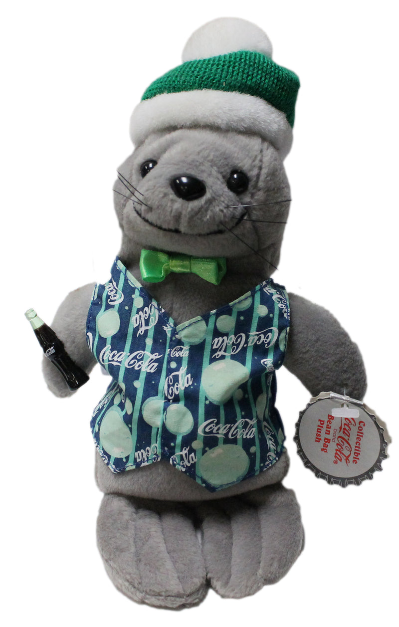 Coke Plush: Seal in Striped Vest and Knit Cap