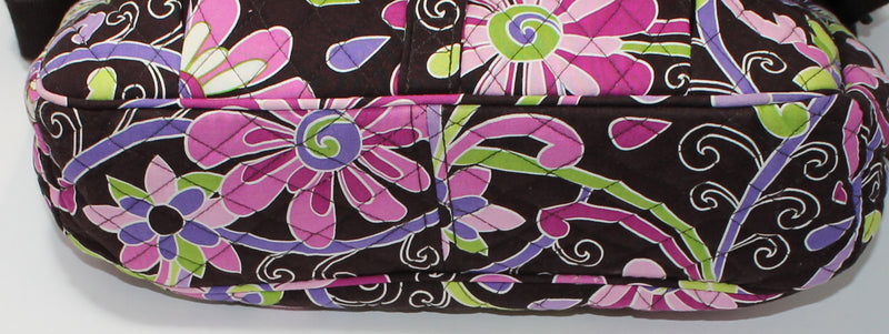 Vera Bradley Purse: Brown Floral Messenger Bag