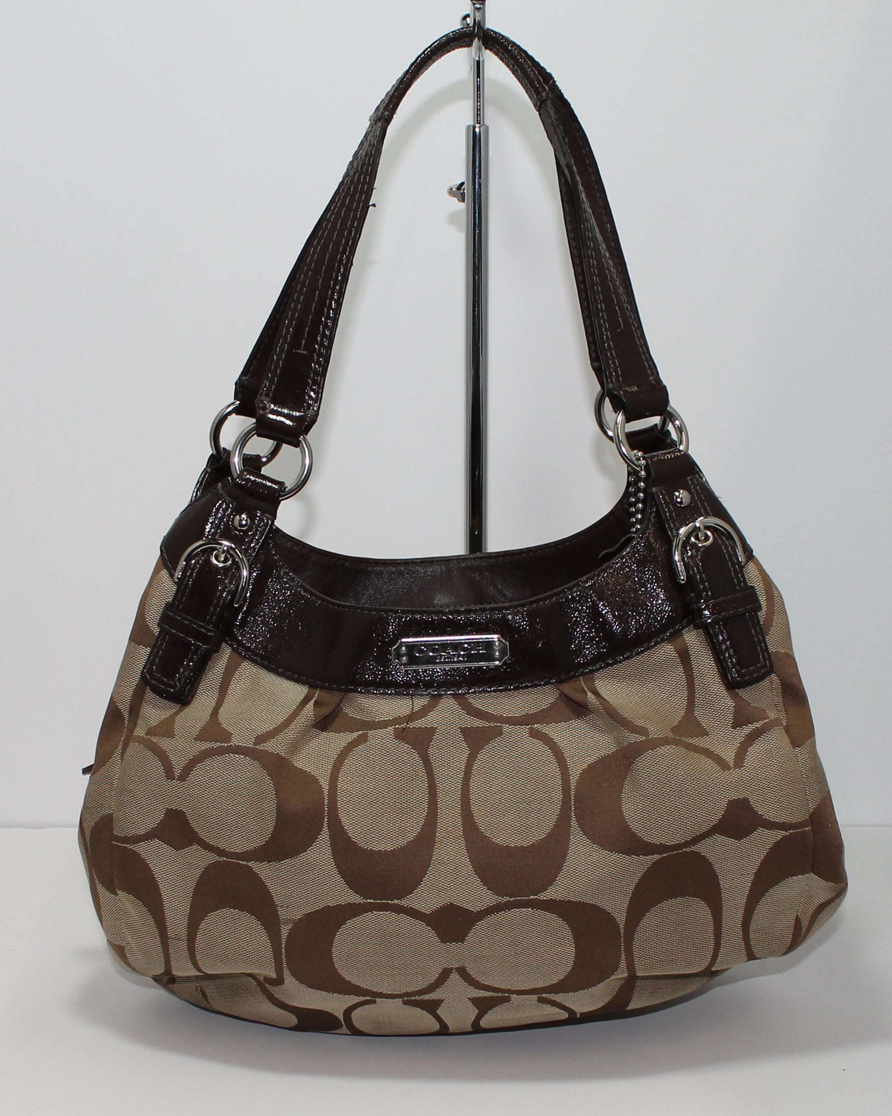 Coach Purse: f19445 Brown Signature Soho Bag