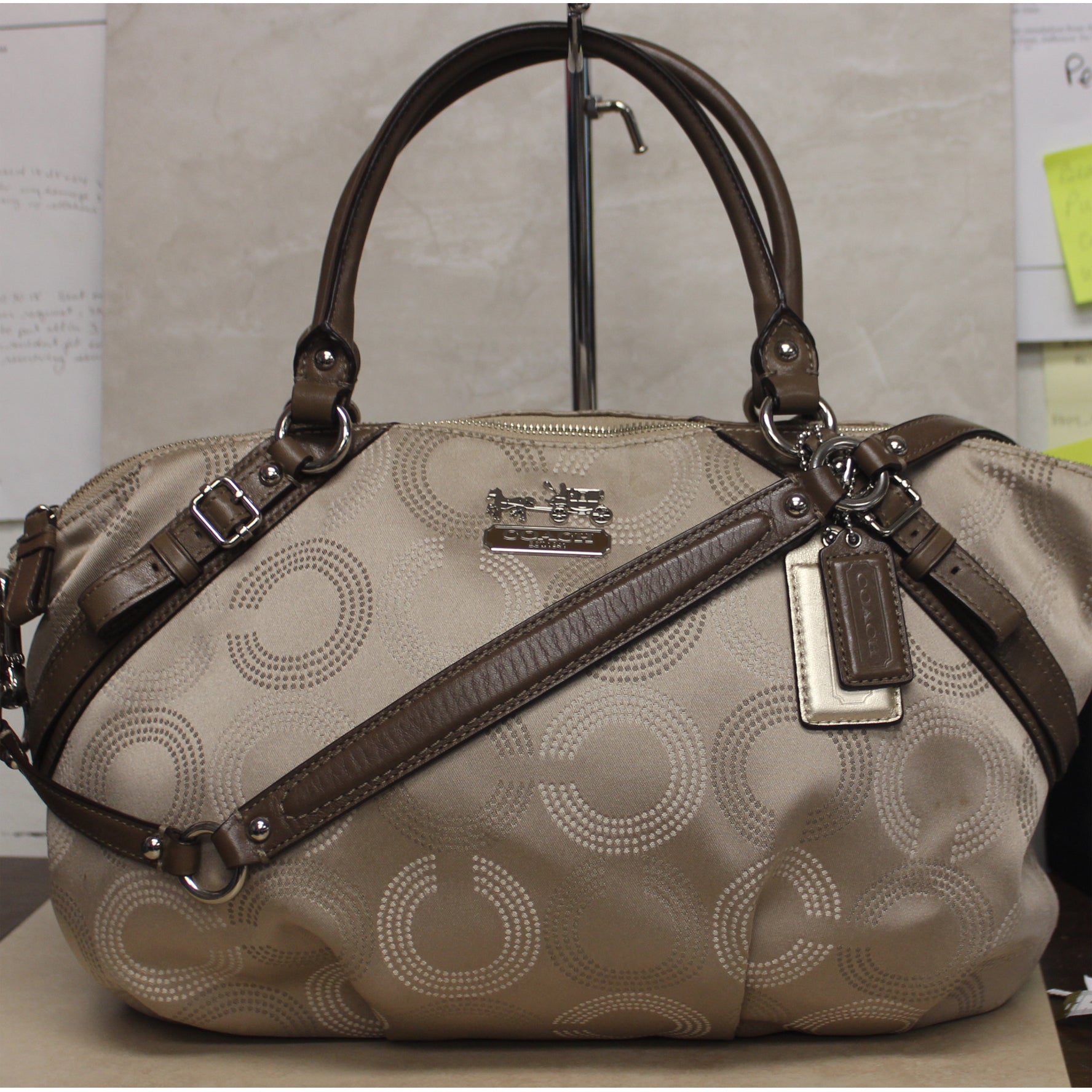 Coach outlet Madison dotted op art large Bag