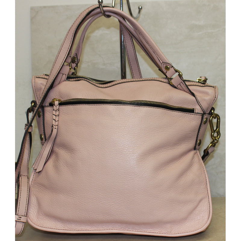 Oryany Purse: Pink Calf Skin Leather Crossbody Bag