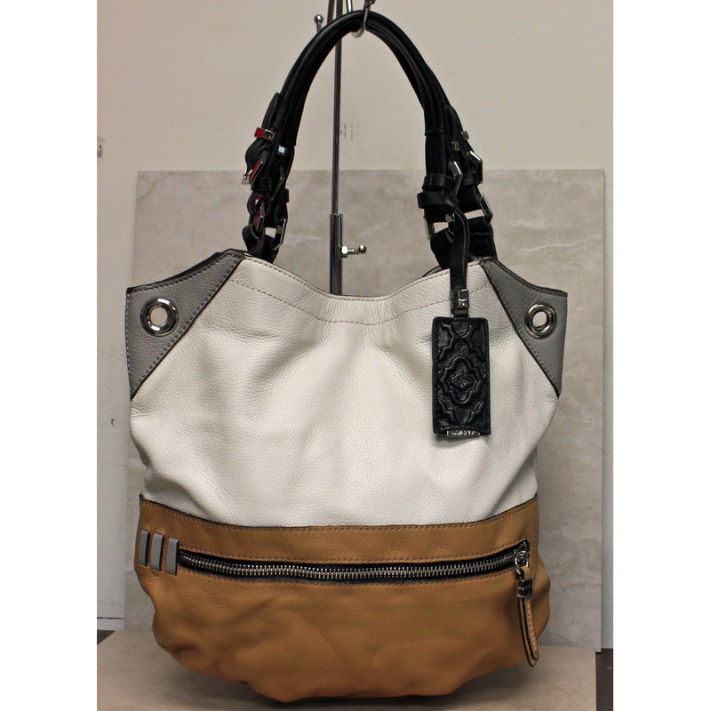 Oryany Purse: White Sydney Colorblock Shoulder Bag