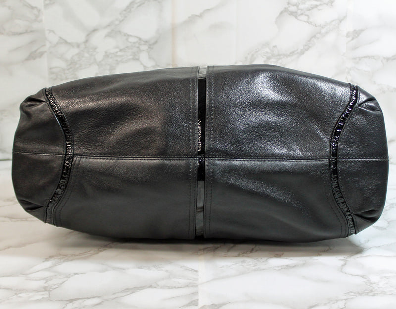 Coach Purse: 17785 Black Leather Chelsea Dowel Shoulder Bag