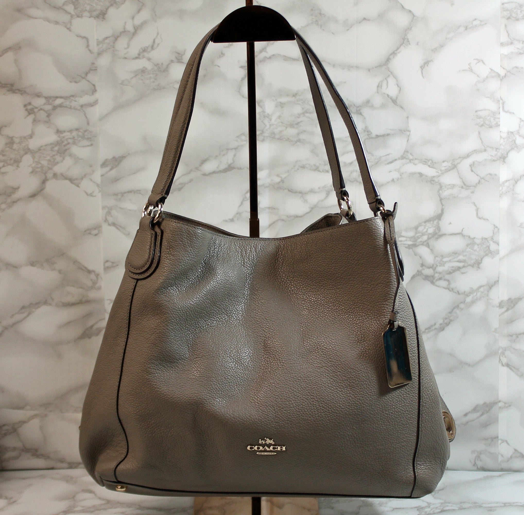 Coach Purse 31 Grey Edie Large Shoulder Bag