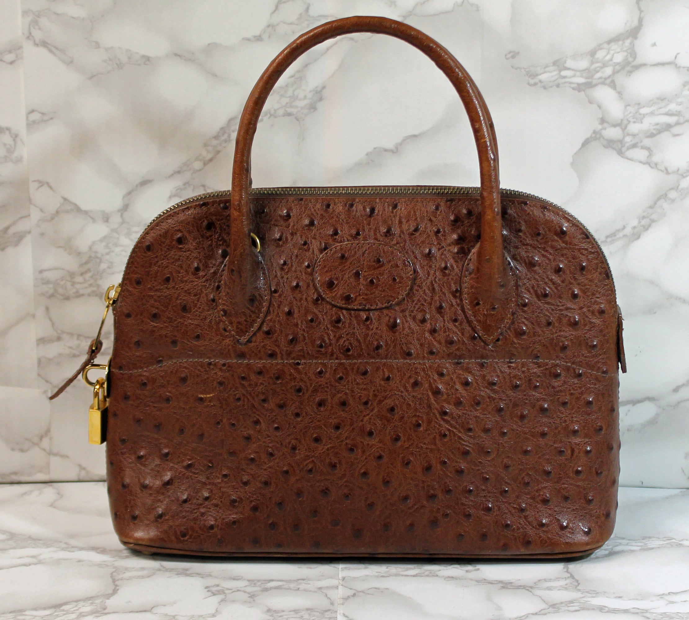 Treesje Leather Satchel: Brown Print Bags, thredUP