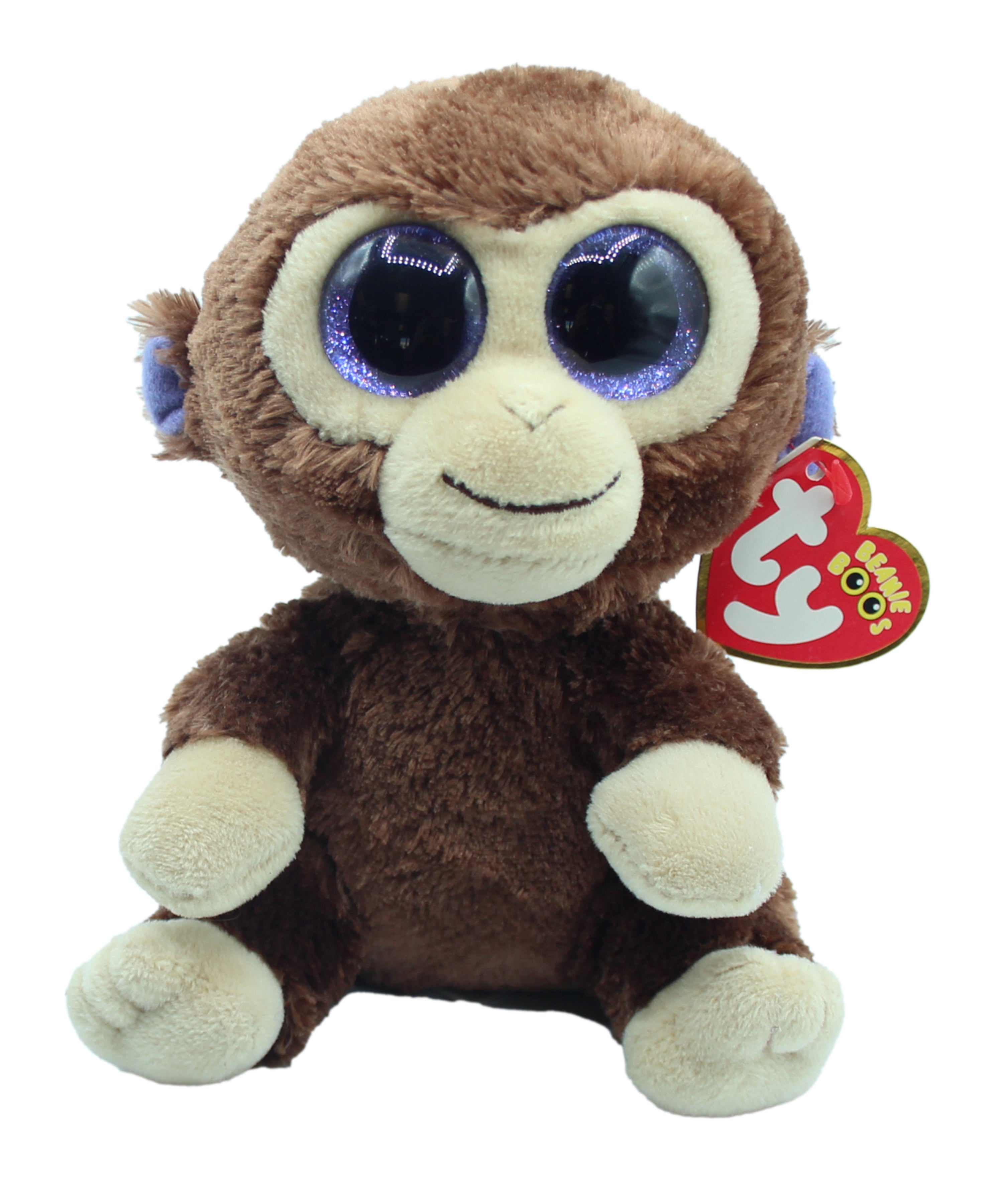 Ty Beanie Boo: Coconut the Monkey - Glitter Eyes, Regular Size