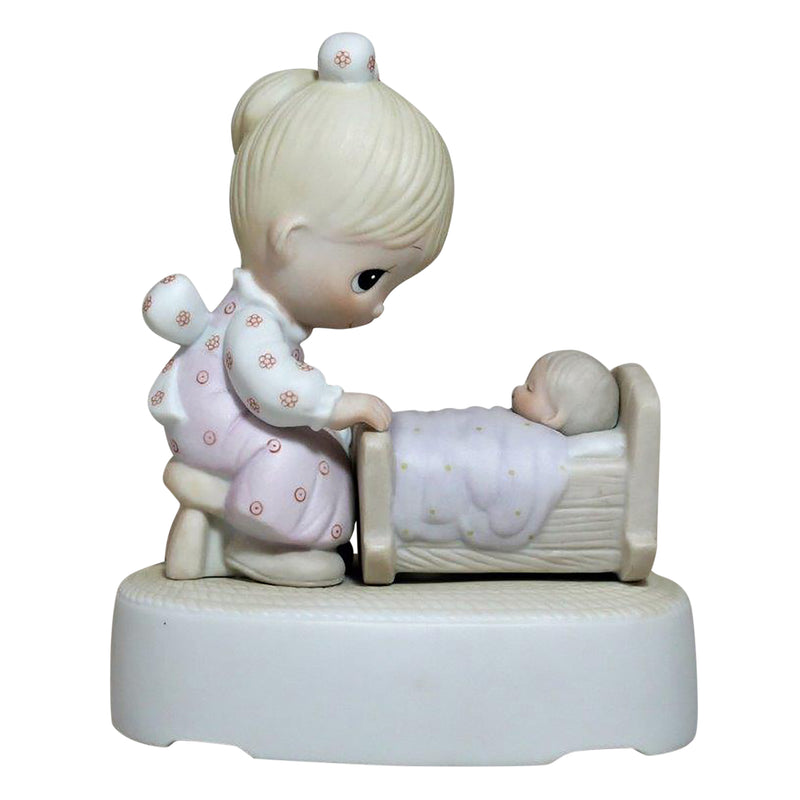 Precious Moments Figurine: E-5204 The Hand that Rocks the Future | Mozart's Lullaby