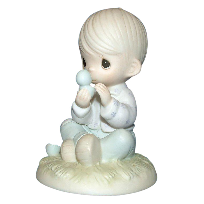 Precious Moments Figurine: E-7156R I Believe in Miracles | Re-issued 1987