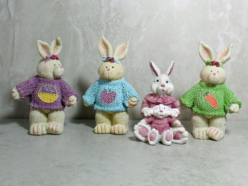 4 Adorable Pottery Bunnies