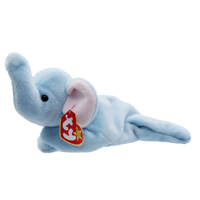 Ty Beanie Baby: Peanut the Elephant - Light Blue