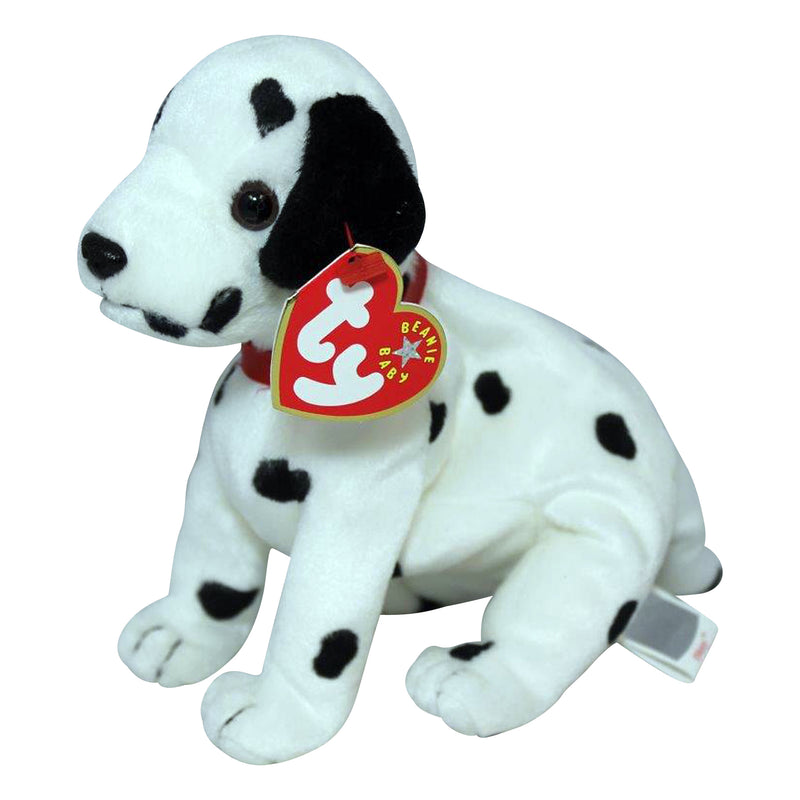 Ty Beanie Baby: Dizzy the Dalmatian -Black ears - Black spots
