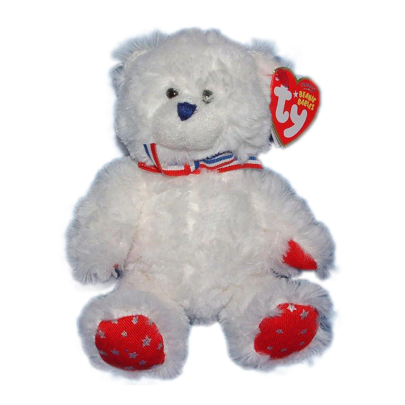 Ty Beanie Baby: Uncle Sam the Bear - Blue Nose