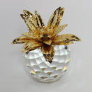 Swarovski Figurine: 010044 Large Gold Pineapple - Version 1