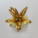 Swarovski Figurine: 010044 Large Gold Pineapple - Version 1