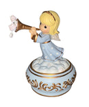 Precious Moments Figurine 101106, Trumpeting Angel Musical, Plays Hark the Herald Angels Sing