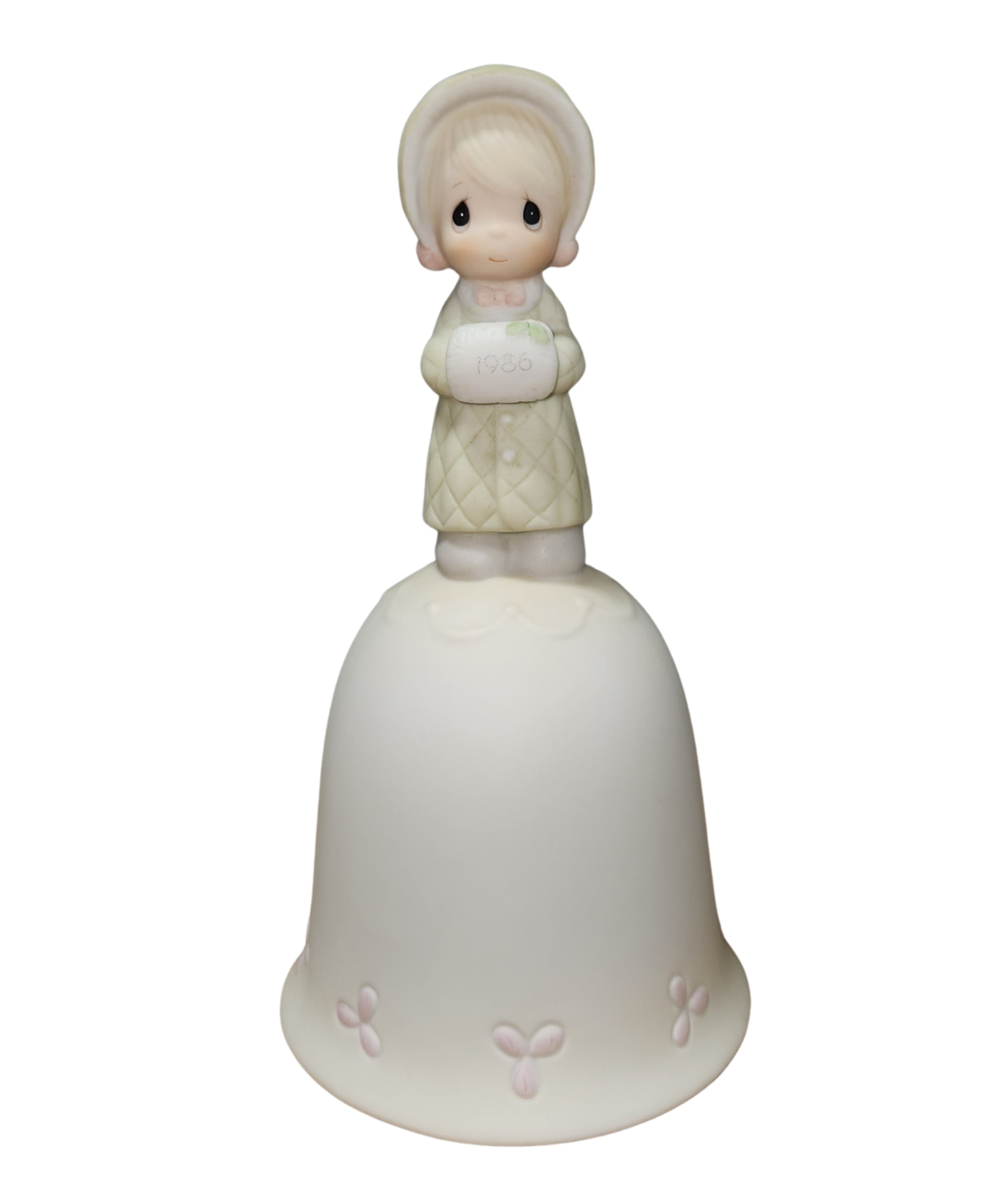 Precious Moments Bell 102318, Wishing You a Cozy Christmas, Dated 1986