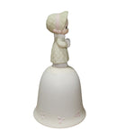 Precious Moments Bell 102318, Wishing You a Cozy Christmas, Dated 1986