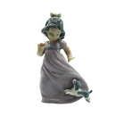 Lladró Figurine: 1028 Girl Followed By Puppy