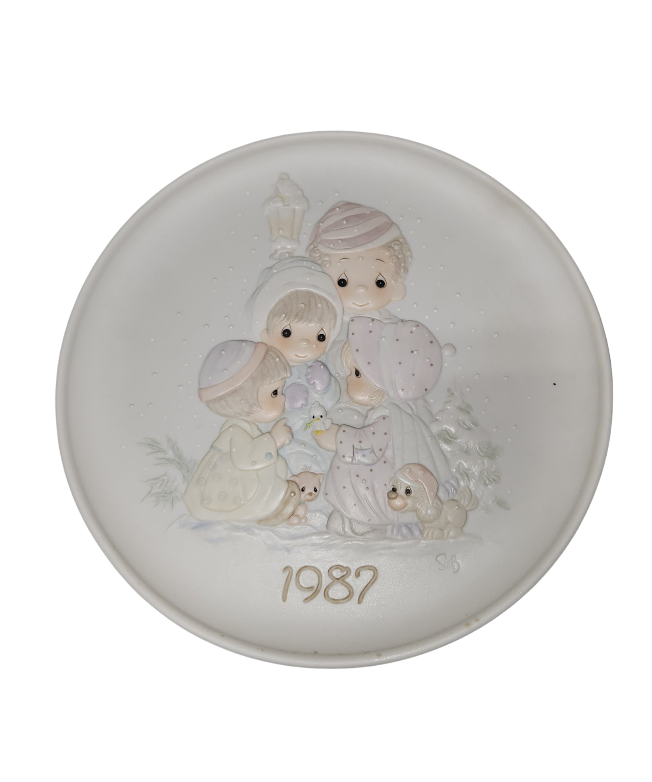 Precious Moments 102954, My Peace I Give Unto Thee, Dated 1987, Plate