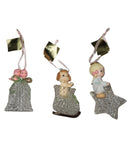 Precious Moments Ornament 103701, Set of Three- Angel, Puppy, and Birds