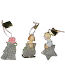 Precious Moments Ornament 103701, Set of Three- Angel, Puppy, and Birds