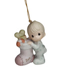 Precious Moments Ornament 104793, Holiday Surprises Come in All Sizes- Son