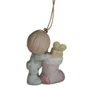 Precious Moments Ornament 104793, Holiday Surprises Come in All Sizes- Son