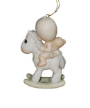 Precious Moments Ornament 109428, Baby's First Christmas, Dated 1987