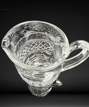 Waterford Crystal Castletown Footed Pitcher, Diamond Pattern 7.5"