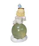 Precious Moments Figurine 110912, Just Sittin' On Top of the World Angel on Globe