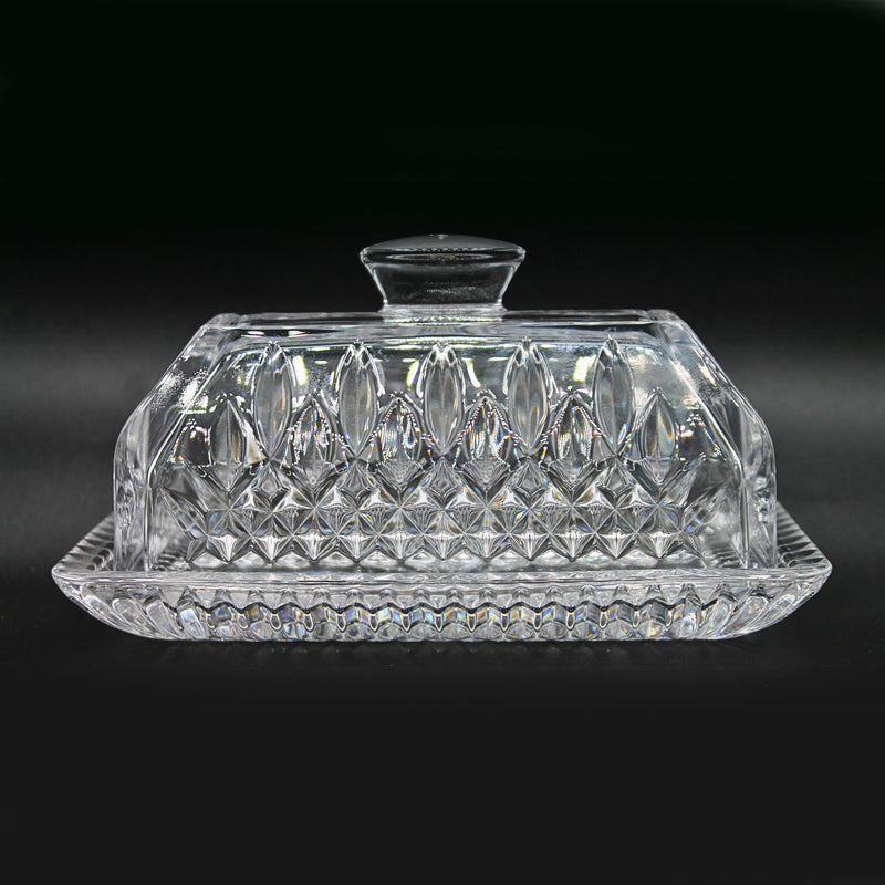 Waterford Crystal: Lismore Covered Butter, 7.1"