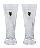 Waterford Crystal: Lismore Pilsner Glasses, 8.3" - Boxed Set of 2