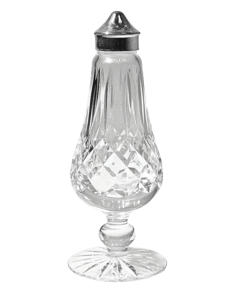Waterford Crystal: Lismore Footed Shaker Set | No Box, 6.25" | 16 HOLES & METAL LIDS