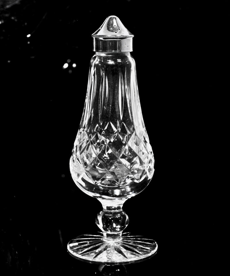 Waterford Crystal: Lismore Footed Shaker Set | No Box, 6.25" | 16 HOLES & METAL LIDS