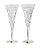 Waterford Crystal: Millennium Fluted Champagne Glasses, 9.25" (Peace) - Boxed Set of 2