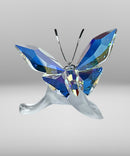Swarovski Crystal Figurine Sparkling Butterfly on Leaf, Aurora Borealis, 1113559