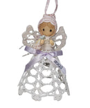 Precious Moments Ornament 113628, Graced with Lace- Angel with Bird- 2003