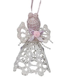 Precious Moments Ornament 113628, Graced with Lace- Angel with Bird- 2003