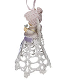 Precious Moments Ornament 113628, Graced with Lace- Angel with Bird- 2003