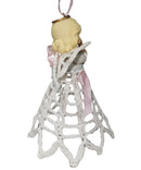 Precious Moments Ornament 113639, Graced with Lace- Angel with Harp 2004