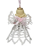 Precious Moments Ornament 113639, Graced with Lace- Angel with Harp 2004