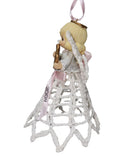 Precious Moments Ornament 113639, Graced with Lace- Angel with Harp 2004